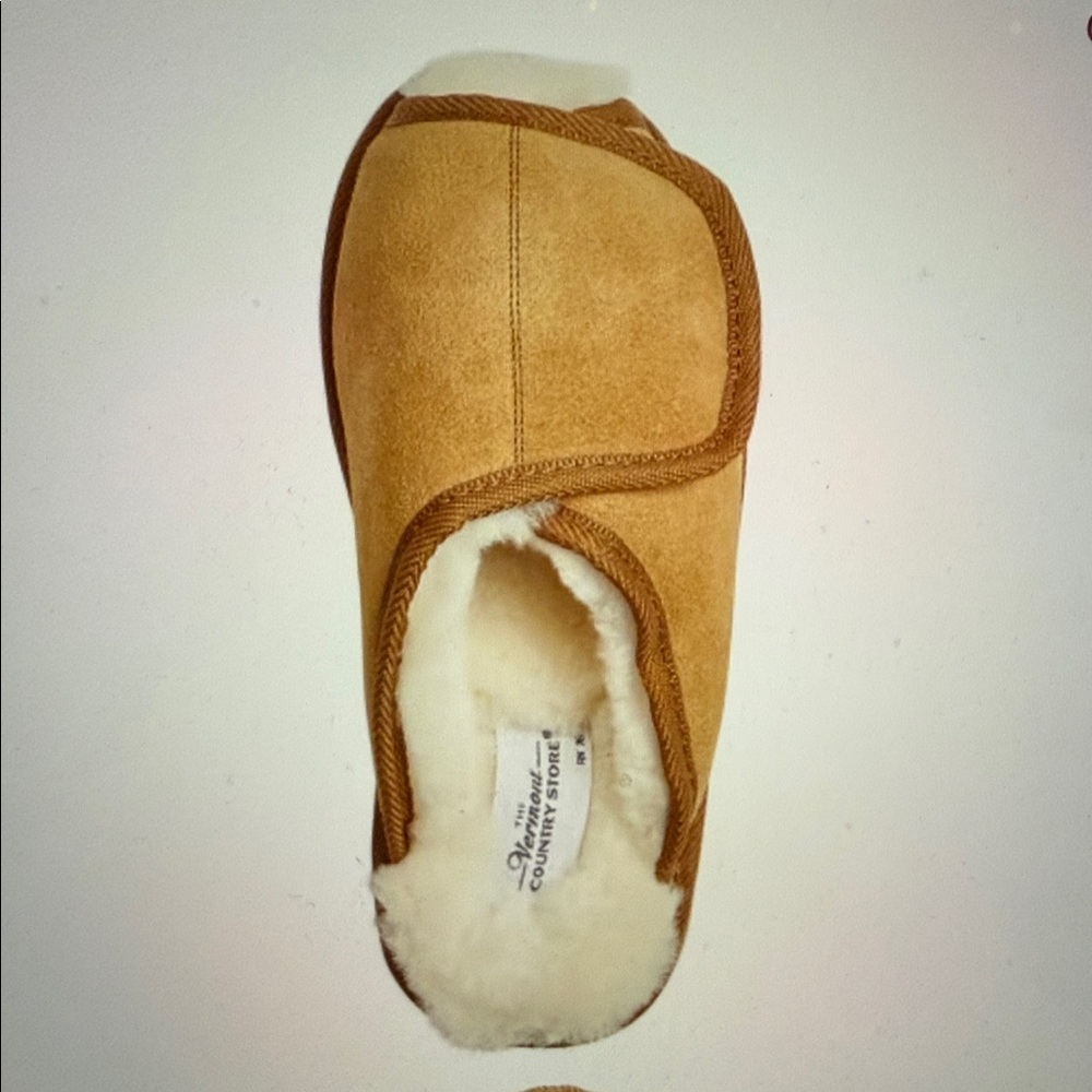 Tan Shearling Slippers with Soft Lining NWOT